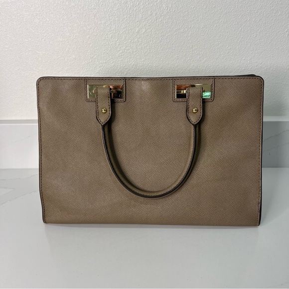 Michael Kors Quinn Saffiano Leather Satchel Large Bag Handbag Purse - Picture 4 of 16